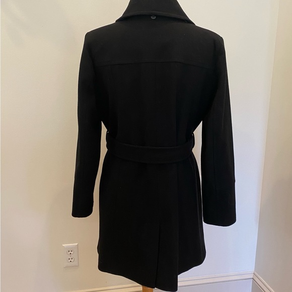 MiCHAEL Michael Kors Womens Black Coat w Gold Buttons / Belted / Size 12 - Picture 7 of 15
